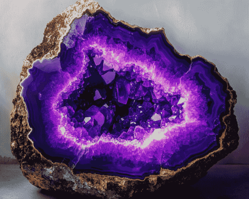 Purple Geode Stone Diamond Painting