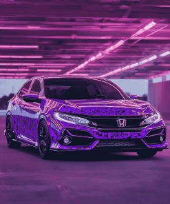 Purple Honda Hatchback Diamond Painting