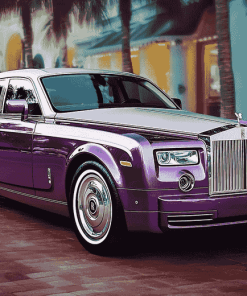 Purple Rolls Royce Luxury Diamond Painting