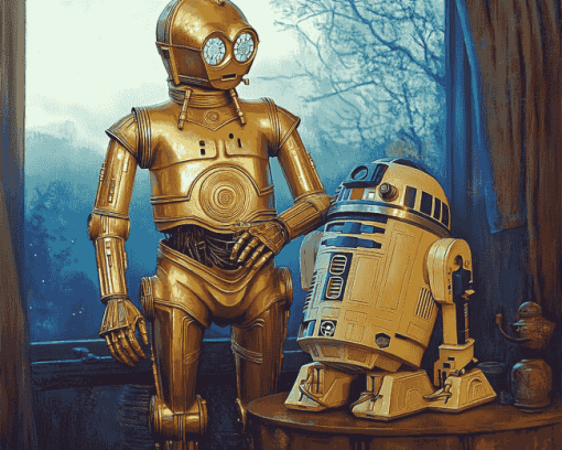 R2D2 and C3PO Robot Adventure Diamond Painting