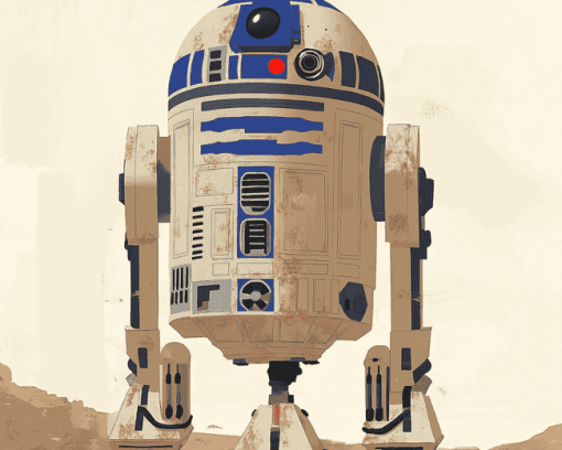 R2d2 Cartoon Diamond Painting