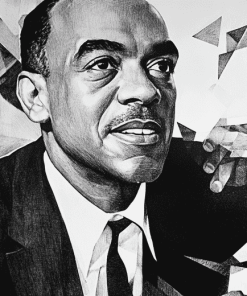 Ralph Ellison Black White Diamond Painting