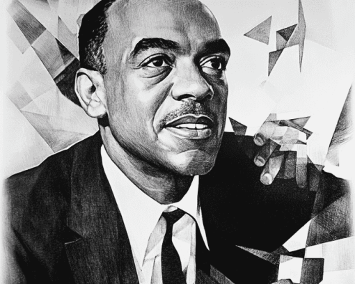 Ralph Ellison Black White Diamond Painting