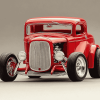 Red 32 Ford Coupe Engine Diamond Painting