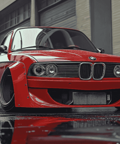 Red BMW E10 Car Diamond Painting