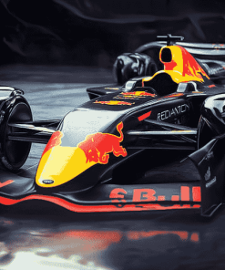 Red Bull Race Cars Diamond Painting