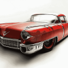 Red Cadillac Car Diamond Painting