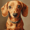 Red Dachshund Puppy Diamond Painting