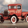 Red Ford Truck Diamond Painting