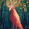 Red Forest Spirit Cartoon Diamond Painting