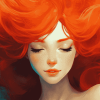 Red Hair Woman Animation Diamond Painting