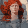 Red Hair Woman Diamond Painting