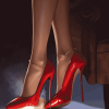 Red High Heels Animation Diamond Painting