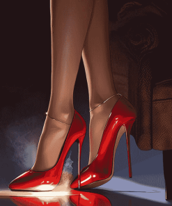 Red High Heels Animation Diamond Painting