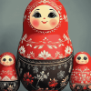 Red Nesting Doll Animation Diamond Painting