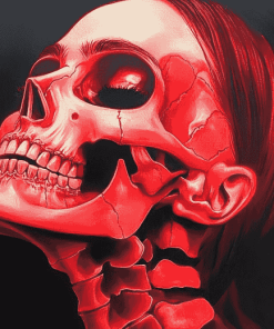 Red Skull Diamond Painting