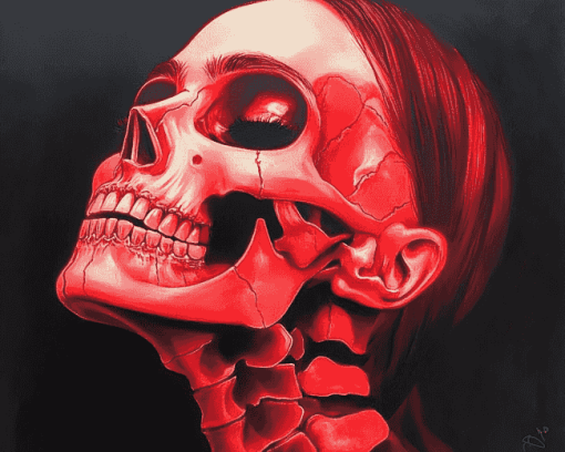 Red Skull Diamond Painting