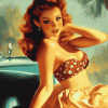 Retro Pin Up Girl Diamond Painting