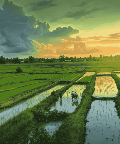 Rice Fields of Asia Diamond Painting