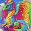 Rippled Rainbow Dragon Diamond Painting