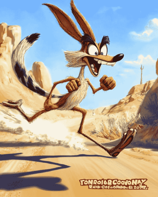 Roadrunner and Coyote Cartoon Diamond Painting