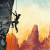 Rock Climbing Silhouettes Diamond Painting