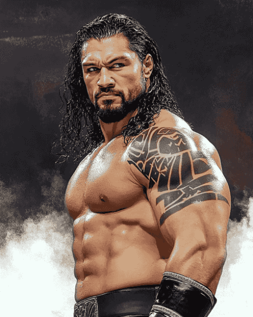 Roman Reigns WWE Champion Diamond Painting