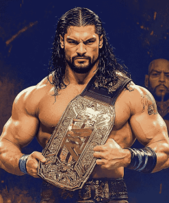 Roman Reigns WWE Champion Diamond Painting