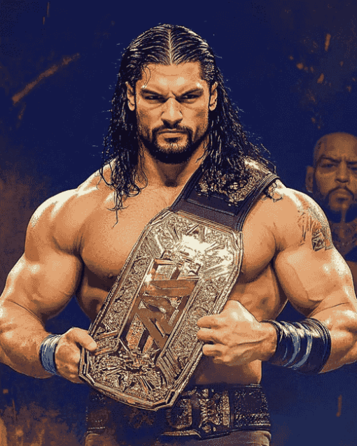 Roman Reigns WWE Champion Diamond Painting