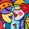 Romantic Britto Hearts Diamond Painting