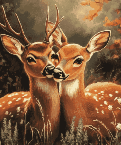 Romantic Deer Pair Diamond Painting