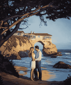 Romantic Santa Cruz Beaches Diamond Painting