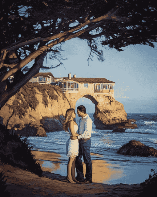 Romantic Santa Cruz Beaches Diamond Painting