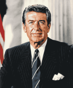 Ronald Reagan Vintage Politician Diamond Painting