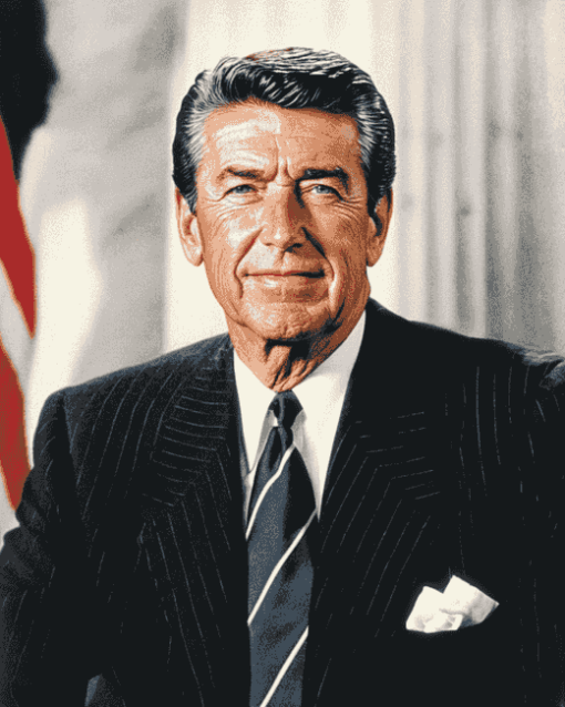 Ronald Reagan Vintage Politician Diamond Painting