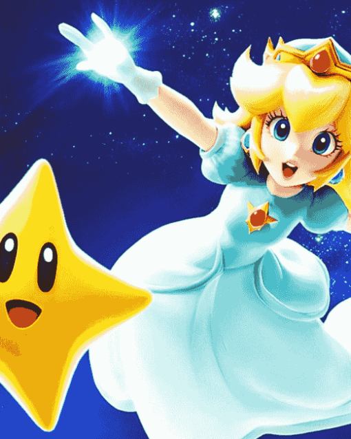 Rosalina Mario Galaxy Art Diamond Painting