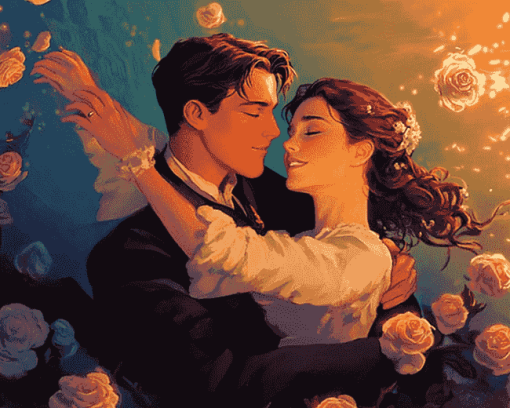 Rose and Jack Titanic Movie Diamond Painting