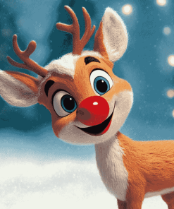 Rudolph Reindeer Animation Diamond Painting