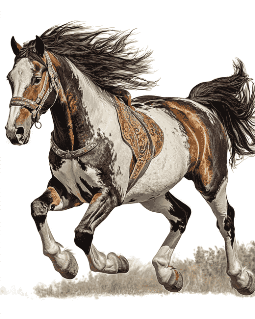 Running Horse Diamond Painting