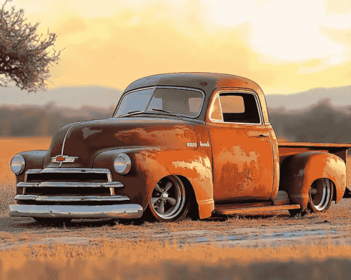 Rusty Chevrolet 1950 Truck Diamond Painting