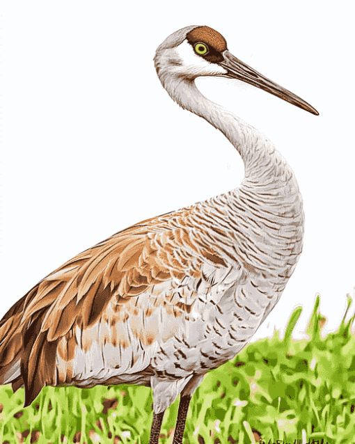 Sandhill Crane Nature Diamond Painting