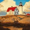 Scenic Nubble Lighthouse Diamond Painting