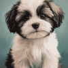 Shih Tzu Puppy Dogs Diamond Painting