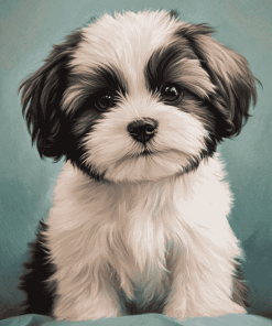 Shih Tzu Puppy Dogs Diamond Painting