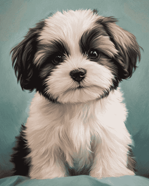 Shih Tzu Puppy Dogs Diamond Painting