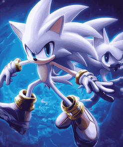 Silver The Hedgehog Anime Diamond Painting