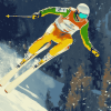 Ski Jumping Athletes Diamond Painting