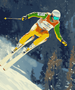 Ski Jumping Athletes Diamond Painting