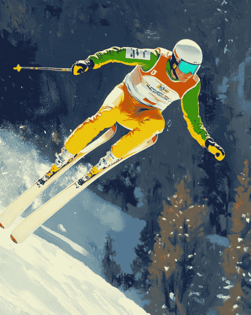 Ski Jumping Athletes Diamond Painting