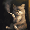 Smoking Cat Diamond Painting